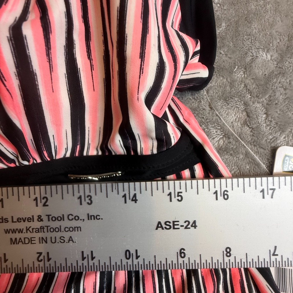 NWT ZeroXposur Starfish Tankini Top Size 16 Pink Black Striped Swim Top UPF 30+ - Picture 14 of 14